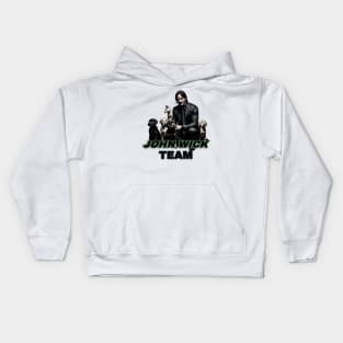 john wick team : dog team Kids Hoodie